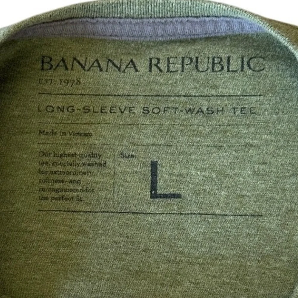 VTG 00s Banana Republic Long Sleeve Soft-Wash T Lagenlook Bundle Orange‎ Green L